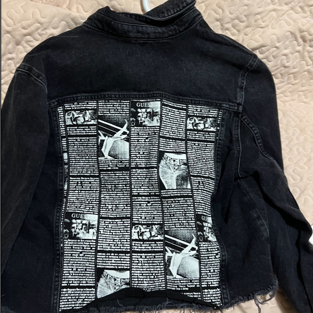 Jean jacket guess black
